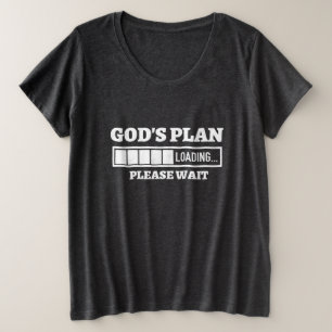 Le plan de Dieu Charger les T-shirts de taille plu