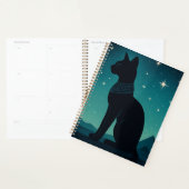 Le planificateur Bastet Starry Egyptian Cat Art (Devant avec enveloppe)