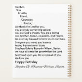 Le planificateur d'anniversaire de Stephen (Dos)