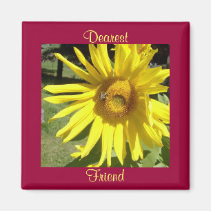 Le plus cher, aimant du l'Ami-Tournesol w/Bee
