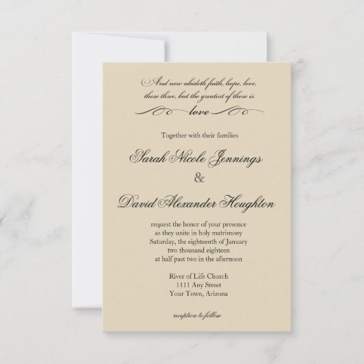 Le plus grand d'entre eux est Love Faire-part de m (Devant)