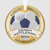 Le plus grand entraîneur de soccer du monde d'or, (dos)