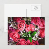 Le plus grand est Love Rose Roses Bouquet Carte Po (Devant / Derrière)