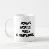 "Le plus grand Farter du monde (père)" Mug (Gauche)