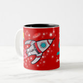"Le plus grand FILS de l'univers" tasse turquoise  (Devant gauche)