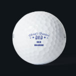 Le plus grand papa du monde de la balle de golf pe<br><div class="desc">"Le plus grand papa du monde" avec le nom personnalisé balle de golf en bleu. Customisez avec le nom de votre père.</div>