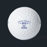 Le plus grand papa du monde de la balle de golf pe<br><div class="desc">"Le plus grand papa du monde" avec le nom personnalisé balle de golf en bleu. Customisez avec le nom de votre père.</div>