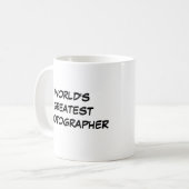 "Le plus grand photographe du monde" Mug (Devant gauche)