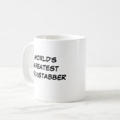 "Le plus grand poignard de dos du monde" Mug (Devant gauche)