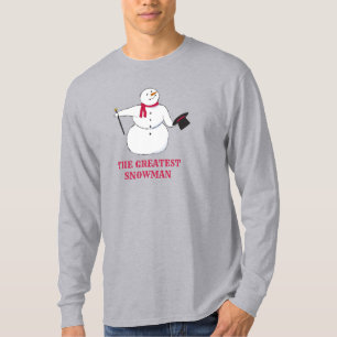 Le plus grand Snowman long Sleeve T-Shirt