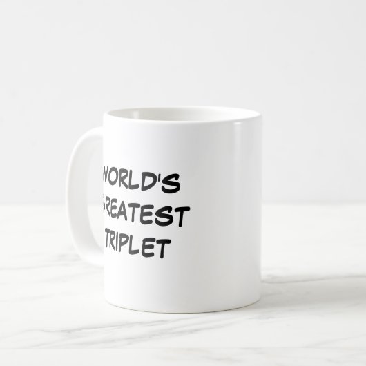 "Le plus grand triplet du monde" Mug (Devant gauche)