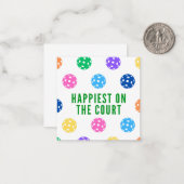 Le plus heureux sur le Carte pour notes de Pickleb (Devant/Arrière en situation)