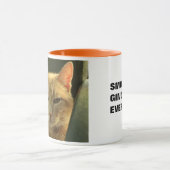 "Le plus lisse. Gingembre. Jamais." tasse de chat (Centre)