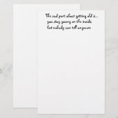 Le plus triste, c'est de vieillir de la papeterie (Devant / Derrière)