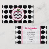 Le point de polka Apple façonnent le carte de (Devant / Derrière)