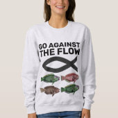 LE POISSON CHRÉTIEN VA CONTRE LES T-shirts FLOW (Devant)