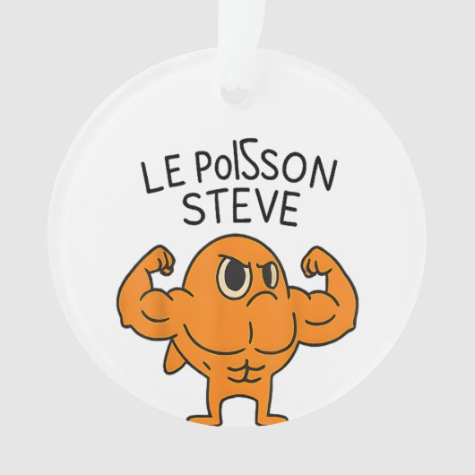 Le Poisson Steve Funny Cartoon de poisson musclé (devant)