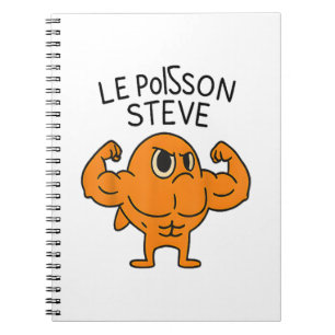 Le Poisson Steve Funny Muscular Fish Cartoon Notitieboek