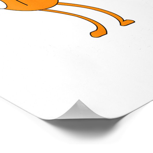 Le Poisson Steve Funny Oranje Vis Poster (Hoek)