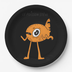 Le Poisson Steve Schattige & Grappig Papieren Bordje