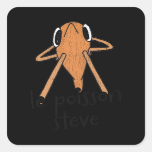 Le Poisson Steve Schattige Meme Vierkante Sticker
