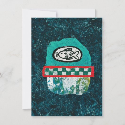 Le Poisson Va Sur Le Marché Carte De Voeux (Devant)