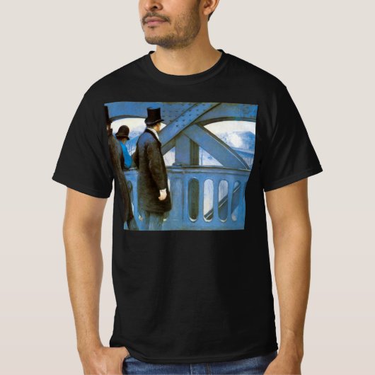 Le Pont de l'Europe by Gustave Caillebotte T-shirt (Voorkant)