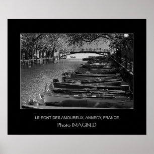 LE PONT DES AMOURS, ANNECY, FRANKRIJK POSTER