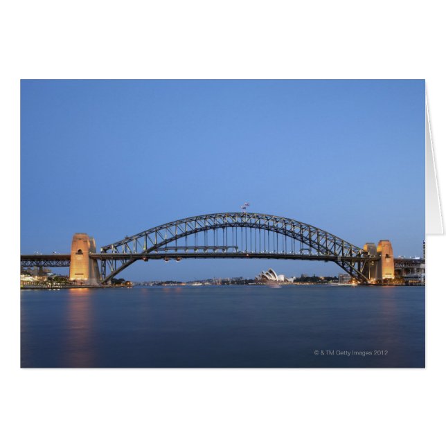 Le pont du port de Sydney et l'opéra à la tombée d (Devant horizontal)