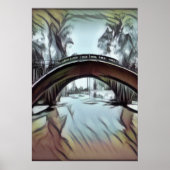 Le pont sur l'eau | AI Art Poster (Devant)