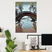 Le pont sur l'eau | AI Art Poster (Bureau à domicile)