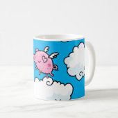 Le porc de vol danse sur la tasse personnalisable (Devant droit)