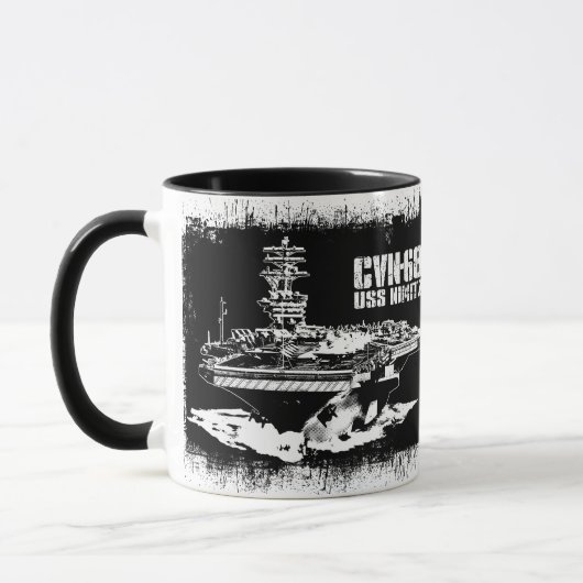 Le porte-avions Nimitz Mug (Gauche)