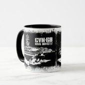 Le porte-avions Nimitz Mug (Devant gauche)