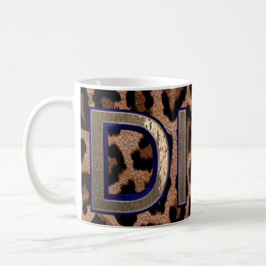 Le Poster de animal Leopard Diva cite Mug (Gauche)