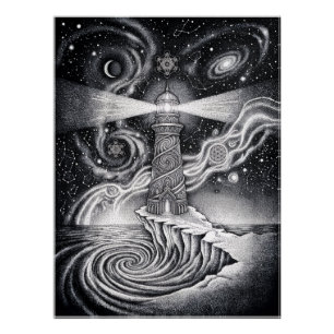 Le poster spirituel du portail de l'esprit noir et