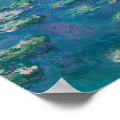 Le Poster vintage de Lillies d'Eau de Monet (Coin)