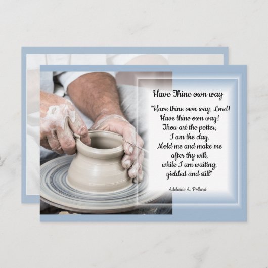 Le Potter au travail Carte (Devant / Derrière)