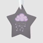 Le pourpre courbe le nuage de pluie avec des (devant)