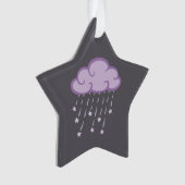 Le pourpre courbe le nuage de pluie avec des (devant)