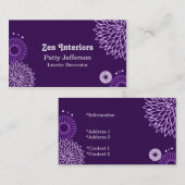 Le pourpre élégant modifie la tonalité le carte de (Devant / Derrière)