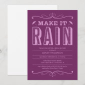 Le pourpre lui font des invitations de Fête de la (Devant / Derrière)