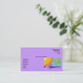 Le pourpre ondule au modèle de carte de visite de (Debout devant)