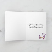 Le pourpre pointille le carte de remerciements (Intérieur)