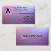 Le pourpre rose se fanent les cartes de visite (Devant / Derrière)