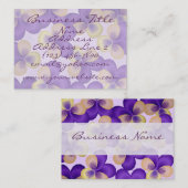 Le pourpre savoureux fleurit des cartes de visite (Devant / Derrière)