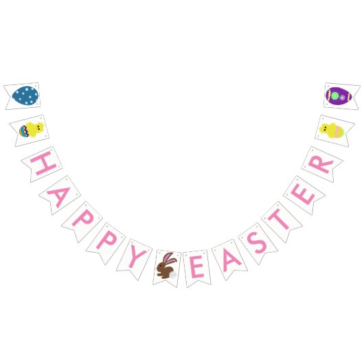 Le poussin de lapin de Pâques Eggs la bannière (Tout)