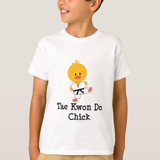 Le poussin du Taekwondo badine le T-shirt (Devant)