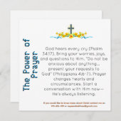 Le pouvoir de la carte de témoin de prière (Devant / Derrière)