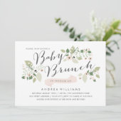 Le pré fleurit invitation de brunch de bébé (Debout devant)